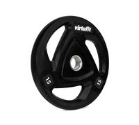VirtuFit Juego de pesas olímpicas de goma, 1,25 kg a 25 kg (15 kg)
