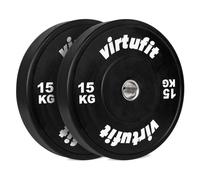 VirtuFit Juego de placas de goma - Disco de peso olímpico Van Rubber - 50 mm - Juego de 2 x 15 kg