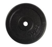 VirtuFit - Pesa de disco de hierro fundido - Peso de mancuerna - 30 mm - 10 kg - Negro