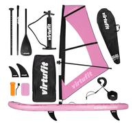 VirtuFit SUP Board Surfer 305 - Tabla de surf hinchable con vela de windsurf, incluye accesorios, remo, bomba, bolsa de transporte, soporte para GoPro, principiantes a avanzados, 305 x 81 x 15 cm