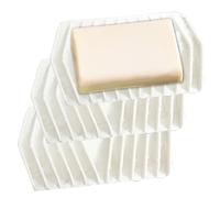 VirtuGro 3 jaboneras con desagüe, soporte antideslizante y resistente, sin taladrar, para mantener el jabón seco y limpio para cocina, ducha y lavabo (blanco)