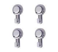 VirtuGro 4 Piezas Ganchos de Ventosas Colgadores Resistentes 5KG Toalleros de Baño Sin Taladro de Plástico Reutilizable para Baño Ducha Toallas Blbornoces(Gris)