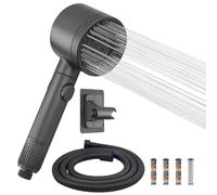 VirtuGro Alcachofa de Ducha con Filtro Mango Ducha para 7 Modos Antical Alcachofa Ducha con Manguera 1.5M Cabezal Ducha Alta Presión Shower Head con Soporte Giratorio (Gris oscuro)