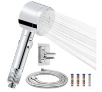 VirtuGro Alcachofa de Ducha con Filtro Mango Ducha para 7 Modos Antical Alcachofa Ducha con Manguera 1.5M Cabezal Ducha Alta Presión Shower Head Cromo con Soporte Giratorio