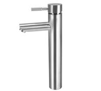 VirtuGro Grifo Lavabo Grifo Baño Grifos para Lavabos de Baño Grifo Lavabo Alto Grifo Monomando Lavabo Inoxidable Agua Fria y Caliente Disponible Carrete de Cerámica Cepillada Plateado