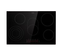 Virtuosa Roast 75cm Placa Vitrocerámica 5 Fuegos Negro