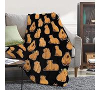 Virudhaka Capybaras - Manta de regalo para niñas y niños, amantes de los animales, 101 x 127 cm, cobija de franela suave para mujeres y hombres, cobija Capybaras para sofá, dormitorio, camping, viajes