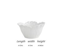 VIRULPTPH Creative pure white ceramic bowl 2025 new multifunctional kitchenware for salads, yogurts, soups and oatmeal-elegant tableware for home chefs.(Large)