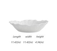 VIRULPTPH Creative pure white ceramic bowl 2025 new multifunctional kitchenware for salads, yogurts, soups and oatmeal-elegant tableware for home chefs.(XXX-Large)