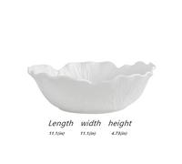 VIRULPTPH Creative pure white ceramic bowl 2025 new multifunctional kitchenware for salads, yogurts, soups and oatmeal-elegant tableware for home chefs.(XX-Large)
