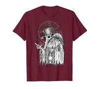 Virus de la Muerte del médico de la Peste con Cuervo Camiseta, Hombre, Granate, M