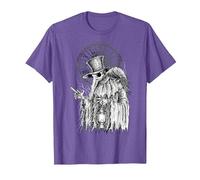 Virus de la Muerte del médico de la Peste con Cuervo Camiseta, Hombre, Morado Jaspeado, M