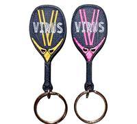 VIRUS Llavero Padel y Tenis de Playa Mini Raquetas 3D para Mochila Bolsa o Paletero Llavero de Tenis Regalos Originales de Padel para Hombre y Mujer Accesorios Creativos Detalle Deportivo y Souvenir