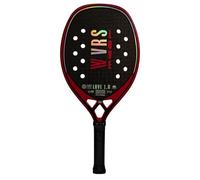 VIRUS Love 1.0 Raqueta Beach Tennis Profesional - Carbono 12K, Black EVA Soft, Balance Medio, Control y Potencia, Incluye Funda