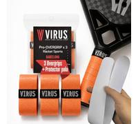 VIRUS Overgrip Pack de 3 + Protector de Pala (Naranja)