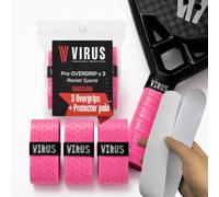 VIRUS Overgrip Pack de 3 + Protector de Pala (Rosa)