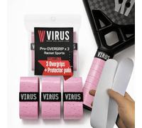 VIRUS Overgrip Pack de 3 + Protector de Pala (Rosa Light)