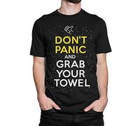 VIRVXUYIN Hitchhiker's Guide To The Galaxy Don't Panic T-Shirt