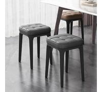 Virzen Sala de estar Taburete corto de 2 piezas, Silla acolchada, Reposapiés debajo del escritorio, Zapatero apilable, Reposapiés engrosado, Taburete de mesita de noche, Silla otomana para el hogar