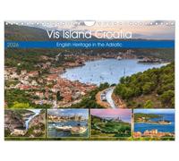 Vis Island Croatia - English Heritage in the Adriatic (Wall Calendar 2026 DIN A4 landscape), CALVENDO 12 Month Wall Calendar: The island of Vis offers ... lifestyle and British tradition.