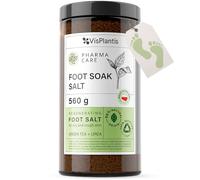 Vis Plantis Baño de Pies para Piel Dura y Callos con Té Verde, Urea y Caléndula - 560 g Sales Regeneradoras para Spa Podal - Hidratante y Desodorante para Talones Ásperos y Piernas Cansadas