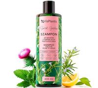 Vis Plantis Champú de Romero para Cabello Graso - 400 ml Champú Natural para Pelo, Cuero Cabelludo y Raíces Grasas - Aporta Suavidad y Brillo - Purificante sin Sulfatos con Cardo Mariano y Melisa