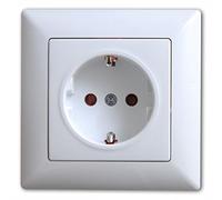 Visage - Enchufe con seguridad para niños para pared, color blanco