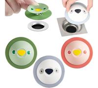 VisageVitalit 3 Piezas Tapón de Drenaje Universal, Suave Tapones Fregadero Silicona - Tapón de Bañera Universal a Presión con Filtro de Comida y Pelo para Lavabos, Fregaderos y Bañeras