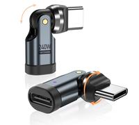 VISAGLOR PD 240W USB C 90 Grad Adapter 2 unidades, 360°+180° Rotation USB-C Winkelstecker Adapters, DatenÜbertragung TypC Gewinkelt Adapter für 1Phone16/15/Ma-book/1Pad Serie, Andere Type C Geräte