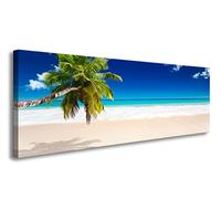 Visario 120 x 40 cm Foto Playa Tropical con Palmera 5731