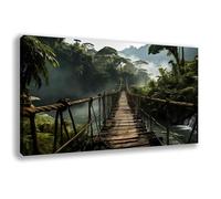 Visario Cuadro de 120 x 80 cm sobre lienzo puente colgante 5031 marca alemana y almacén. El cuadro está listo para enmarcar.