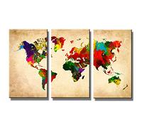 Visario Cuadro en Lienzo 120 x 80 cm Nr. 4402 Mapa del Mundo
