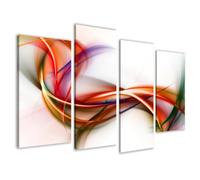 Visario Cuadro en Lienzo 130 x 80 cm Nr. 6159 Abstracto Enmarcado y Listo para Colgar, Calidad de la Marca