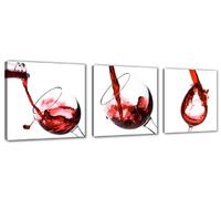 Visario Cuadro en Lienzo 150 x 50 cm Nr. 4219 Vino Enmarcado y Listo para Colgar, Calidad de la Marca