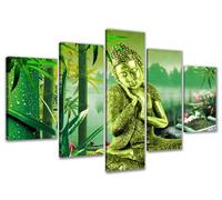 Visario Cuadro en Lienzo 160 x 80 cm Nr. 5521 Buda Enmarcado y Listo para Colgar, Calidad de la Marca