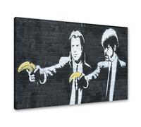 Visario cuadro en lienzo Banksy Pulp Fiction Plátanos 80x60 cm 4171