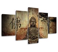 Visario cuadro lienzo Buddha 5 piezas 160x80 cm 5502
