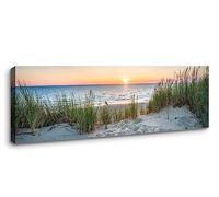 Visario Cuadro sobre lienzo de las imágenes alemanas de la marca 120 x 40 cm dunas mar 5760