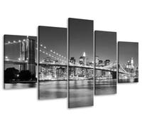 Visario Cuadros en Lienzo 100 x 50 cm Nr. 6402 Nueva York Enmarcado y Listo para Colgar, Calidad de la Marca