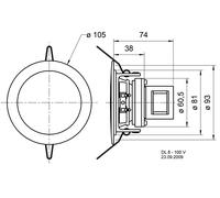 Visaton DL 8 100 Volt Altavoces De Techo Blancos Transformador 1 Par 280020