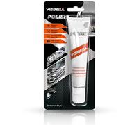 Visbella Pasta para pulir metales, restaurador y protector, eliminador de arañazos, elimina la oxidación, el deslustre y las manchas y protege superficies, actúa sobre acero inoxidable, cromo