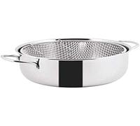 Viscio Trading - 165878 - Freidora inoxidable con cesta de aluminio, apta también para placa de inducción, 24 cm