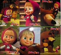 viscio Trading 166186 quadernone Rigo a Masha and Bear, Papel, Multicolor, 0.1 X 20 X 32 cm, 12 Unidades