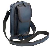 Visconti Atelier Collection Alex AT45 - Bolso cruzado pequeño de piel, Azul bruñido, Talla única