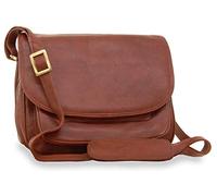 VISCONTI - Bolso Bandolera de Piel - Bolso Cruzado Mediano de Mujer - Bolso de Diario con Multibolsillos - Atlantic 2195 - Marrón