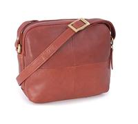 VISCONTI - Bolso Bandolera Pequeño de Piel Auténtica - Bolsito de Mujer - Bolso Cruzado - Bolso de Mano con Correa Ajustable - Holly 18939 - Marrón