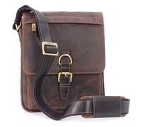 VISCONTI - Bolso de Hombro de Piel - Bolso Cruzado Pequeño para Hombre - Bandolera - Bolso Mensajero para Tablet y Cuadernos A5 - Link 16011 - Tostado