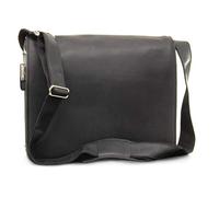 Visconti - Bolso Mensajero Grande de Piel para Portátil 16 Pulgadas - Bandolera de Trabajo para Hombre - Bolso Universidad A4-16054 Harvard - Negro