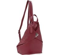VISCONTI - Bolso Mochila de Mujer - Piel Auténtica - Multibolsillos - Pequeña - Correas Ajustables - Brooke 18258 - Rojo