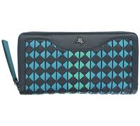 VISCONTI Bora Bora BR76 - Cartera de Piel con Cremallera y Bloqueo RFID, Orquídea Azul, Taille Unique, Único